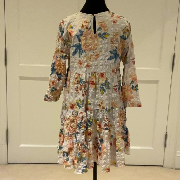 BNWT Zara The Sharon textured floral 3/4 sleeve dress 🧓🏼MT - Picture 2 of 6
